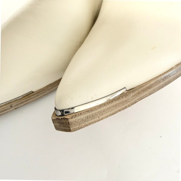 Marc Fisher New LTD Cream Pointed toe Chelsea Boots Block Heel Women Sz 8M NWOT - Picture 3 of 8